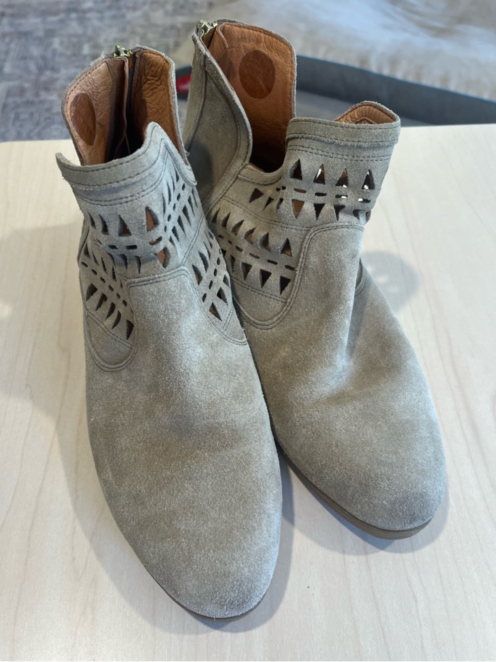 Pikolinos suede Laser-Cut Ankle Boots